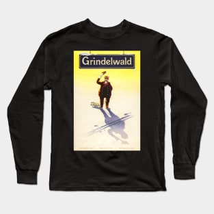 Grindelwald, Switzerland, Ski Poster Long Sleeve T-Shirt